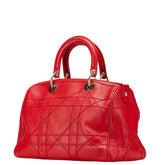 ディオール カナージュ グランヴィル ハンドバッグ レッド レザー レディース Dior 【中古】